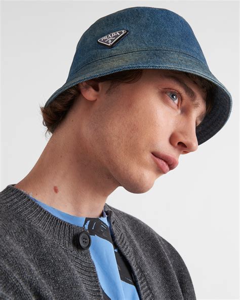 men's prada hats|prada denim bucket hat.